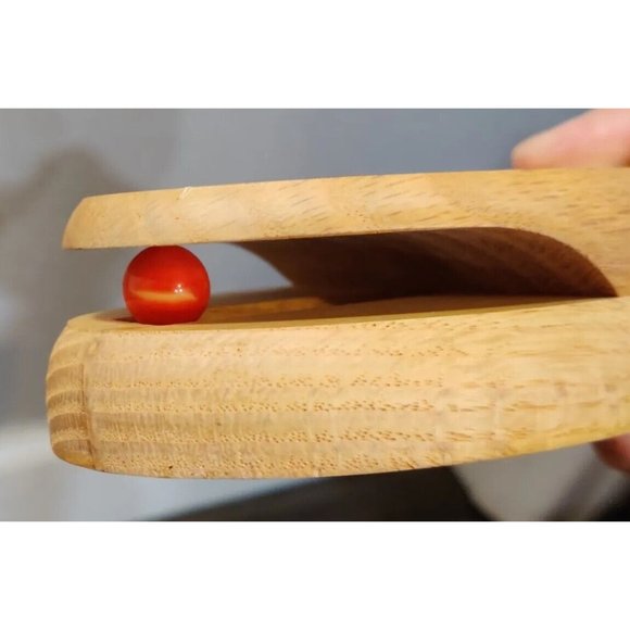 Amish Wooden Magic Marble Towel Holder - Girl & Boy Americana Decor 6x3.5" - Picture 6 of 12